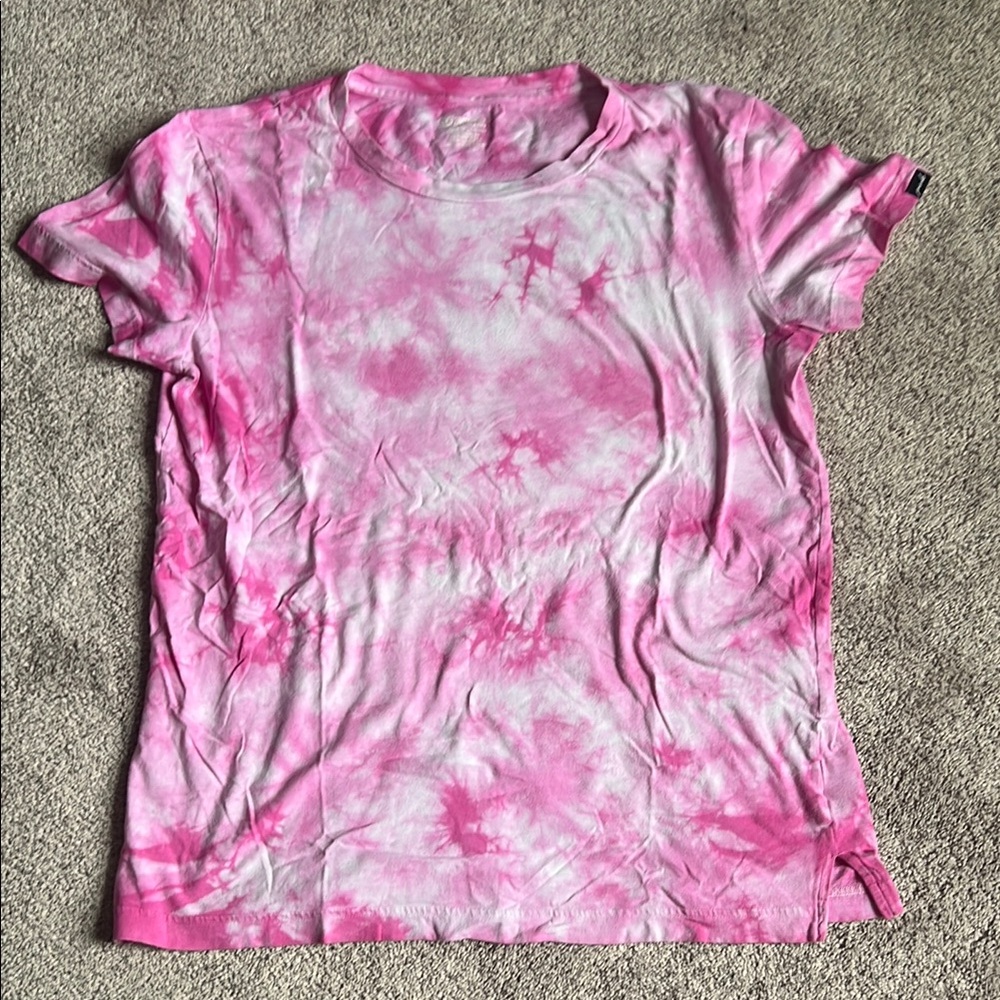 Victoria’s Secret PINK Campus Pink and Blue Tie-Dye T-Shirts - S - Picture 5 of 7